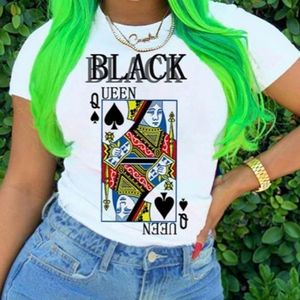 Black Queen white t shirt
